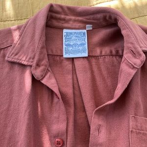 Terra cotta Jungmaven hemp work shirt